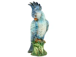 Abhika Figur Kakadu Keramik Blau H: 42 cm  | Schubiger Möbel