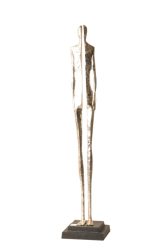Schlittler Figur Mensch, Aluminium, Silber H: 127 cm  | Schubiger Möbel