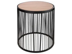 Gilde Beistelltisch Stripes, Schwarz H: 35 cm Schwarz | Schubiger Möbel