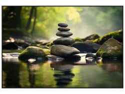image LAND Acrylglasbild Zen Relaxation Gerahmt  | Schubiger Möbel
