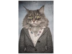 image LAND Digitaldruck auf Glas Katzenfrau  | Schubiger Möbel