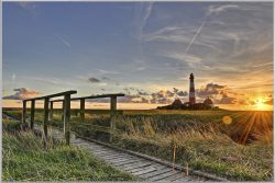 image LAND Bild mit Rahmen Leuchtturm Westerheversand 2  | Schubiger Möbel