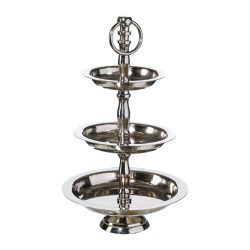 Gasper Etagere Aluminium Poliert H: 33 cm  | Schubiger Möbel