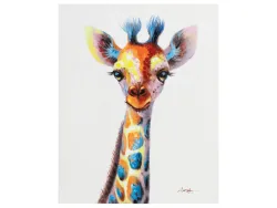 image LAND Bild Bunt Gepunktete Giraffe Mehrfarbig | Schubiger Möbel