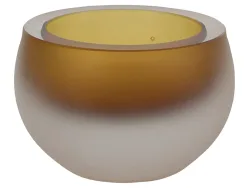 Kaheku Windlicht Olson, Amber-Matt H: 7 cm Orange | Schubiger Möbel