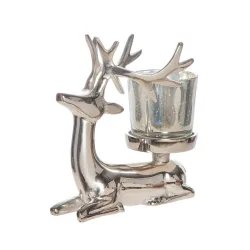 Gilde Kerzenständer Hirsch, Aksel, Gold H: 14 cm  | Schubiger Möbel