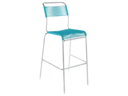 Schaffner Spaghetti-Barstuhl Säntis Feuerverzinkt Blau | Schubiger Möbel