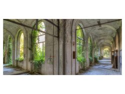 image LAND Digitaldruck auf Acrylglas Lost Place Geteilter Flur  | Schubiger Möbel