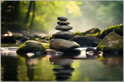 image LAND Bild mit Rahmen Zen Relaxation  | Schubiger Möbel