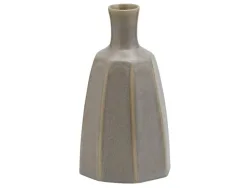 Edg Vase Achteckig Grau H: 21 cm Grau | Schubiger Möbel