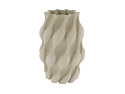 Decofinder Vase 3D-Keramik, Taupe, H:28 cm Beige | Schubiger Möbel