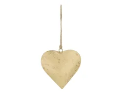 Decofinder Aufhänger Herz Antik Gold H: 15 cm  | Schubiger Möbel