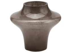 Edg Vase Glas Graubraun H: 20 cm Braun | Schubiger Möbel