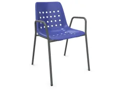 Schaffner Schalen-Stuhl Bermuda mit Armlehne Blau | Schubiger Möbel