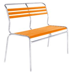 Schaffner Lättli-2er-Bank Säntis Feuerverzinkt Orange | Schubiger Möbel