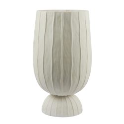 Edg Vase Abgerundet mit Fuss Weiss H: 60 cm  | Schubiger Möbel