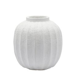 Edg Vase Rillen Keramik H: 39 cm  | Schubiger Möbel