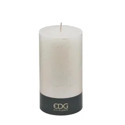 Edg Kerze Rustic Weiss H: 18 cm  | Schubiger Möbel