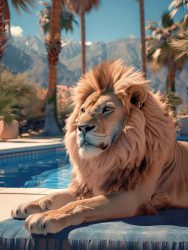 image LAND Glasbild Tropical Lion  | Schubiger Möbel