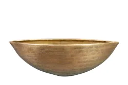 Decofinder Pflanzengefäss Rowen, Schifftopf, Gold B: 43 cm  | Schubiger Möbel