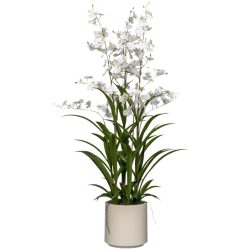 Gasper Kunstpflanze Orchidee im Topf, Weiß H: 98 cm  | Schubiger Möbel