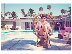 image LAND Alubild Dame mit Flamingos  | Schubiger Möbel
