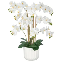 Gasper Kunstpflanze Orchidee im Weissen Topf H: 80 cm  | Schubiger Möbel