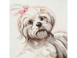 image LAND Bild Hund mit Schleife  | Schubiger Möbel