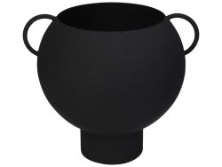 Kersten Vase Metall Schwarz H: 17 cm  | Schubiger Möbel