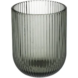 Kersten Trinkglas Stripe, Glas, Grau H: 10 cm  | Schubiger Möbel
