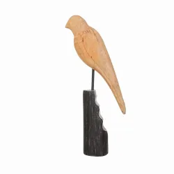 Decofinder Figur Vogel, Natur-Schwarz  | Schubiger Möbel