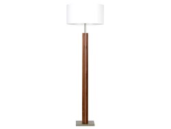 HerzBlut Stehlampe Delta Nussbaum Holzfarbig | Schubiger Möbel
