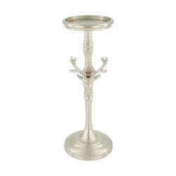 Decofinder Kerzenständer Alce, Metall, Silber  | Schubiger Möbel