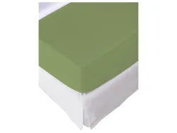 Living Home - Topper Elastic Jersey Fixleintuch Topper, 140-160 x 200 cm, Ozeangrün