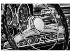 image LAND Alubild Oldtimer Lenkrad  | Schubiger Möbel