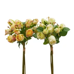 Edg Kunstblume Rosenstrauss Gelb, Grün H: 35 cm  | Schubiger Möbel