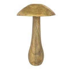 Decofinder Figur Pilz, Natur Gold H: 21 cm  | Schubiger Möbel