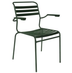 Schaffner Lättli-Stuhl Säntis mit Armlehnen Grün | Schubiger Möbel