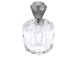 Abhika Parfumflasche Griff in Rauchglas H: 13 cm Transparent | Schubiger Möbel