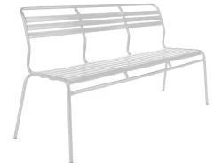 Schaffner Lättli-3er-Bank Säntis Weiss | Schubiger Möbel