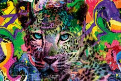 image LAND Alubild Pop Art Leopard  | Schubiger Möbel