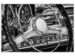 image LAND Bild mit Rahmen Oldtimer Lenkrad  | Schubiger Möbel