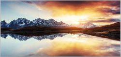 image LAND Bild mit Rahmen See mit Spiegelungen  | Schubiger Möbel