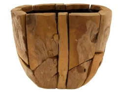 Decofinder Pflanzengefäss Teakholz H: 36 cm  | Schubiger Möbel