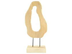 Decofinder Figur Organische Form Auf Ständer, Teakholz H: 38 cm  | Schubiger Möbel