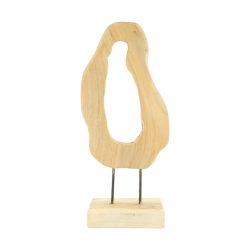 Decofinder Figur Organische Form Auf Ständer, Teakholz H: 38 cm  | Schubiger Möbel