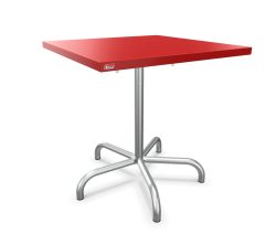 Schaffner Metalltisch Säntis Quadratisch Feuerverzinkt Rot | Schubiger Möbel