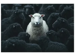 image LAND Bild mit Rahmen White Sheep  | Schubiger Möbel