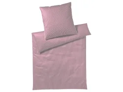 Elegante Bettwäsche-Set Hamburger Streifen Rot | Schubiger Möbel