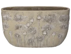 Kersten Gefäss Blumenwiese Grausilber B: 38 cm  | Schubiger Möbel